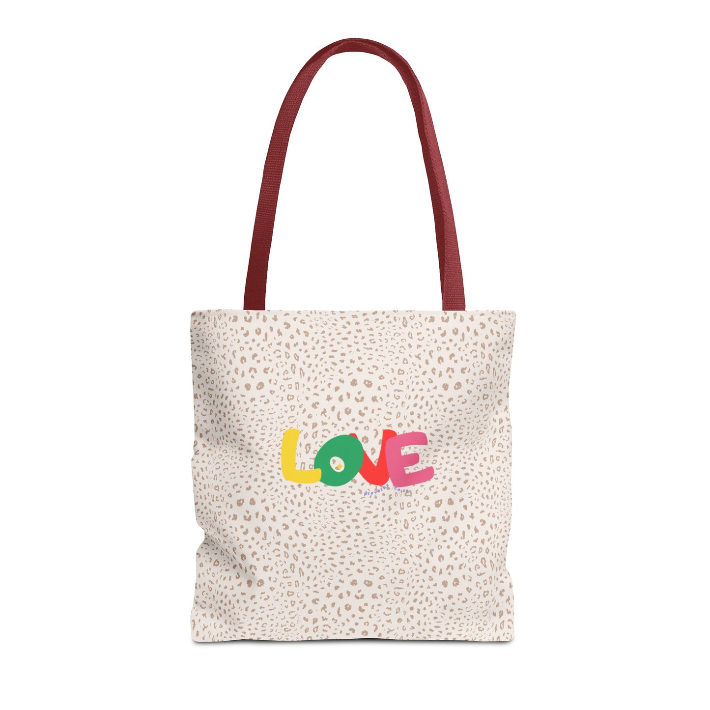 Colorful Love Tote Bag | Stylish All-Over Print Reusable Shopping Bag
