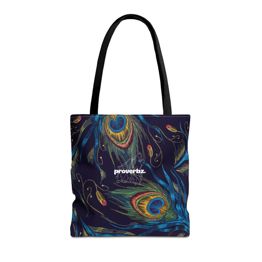 Vibrant Peacock Print Tote Bag - Stylish & Functional