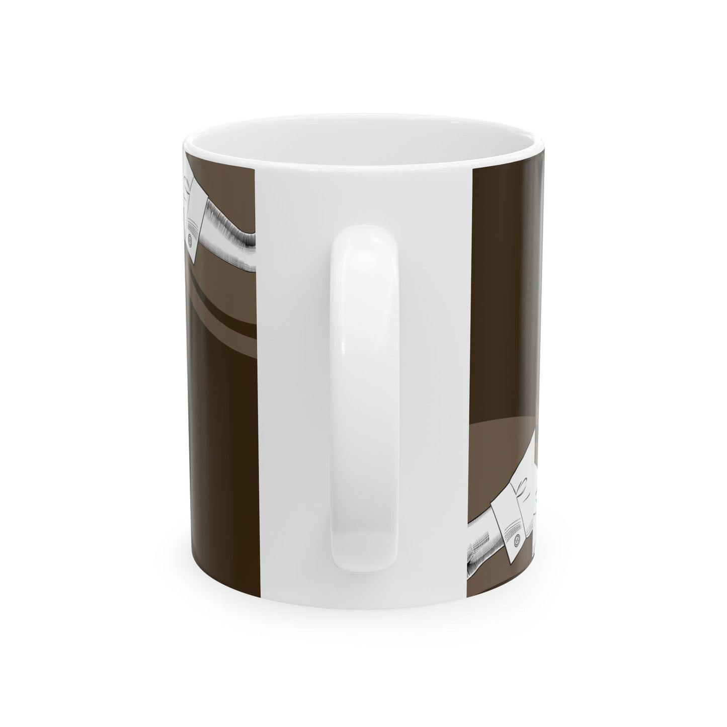 Elegant Coffee Pouring Ceramic Mug | Unique Gift for Coffee Lovers, Kitchen Decor, Art Mug, Hot Beverage Mug, Home & Office Use