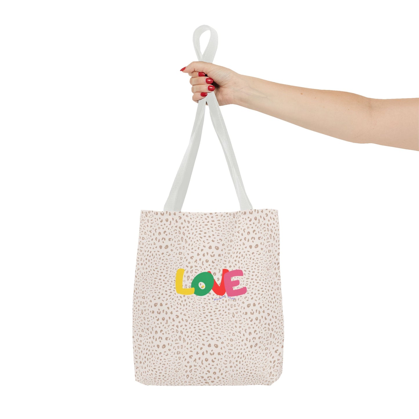 Colorful Love Tote Bag | Stylish All-Over Print Reusable Shopping Bag