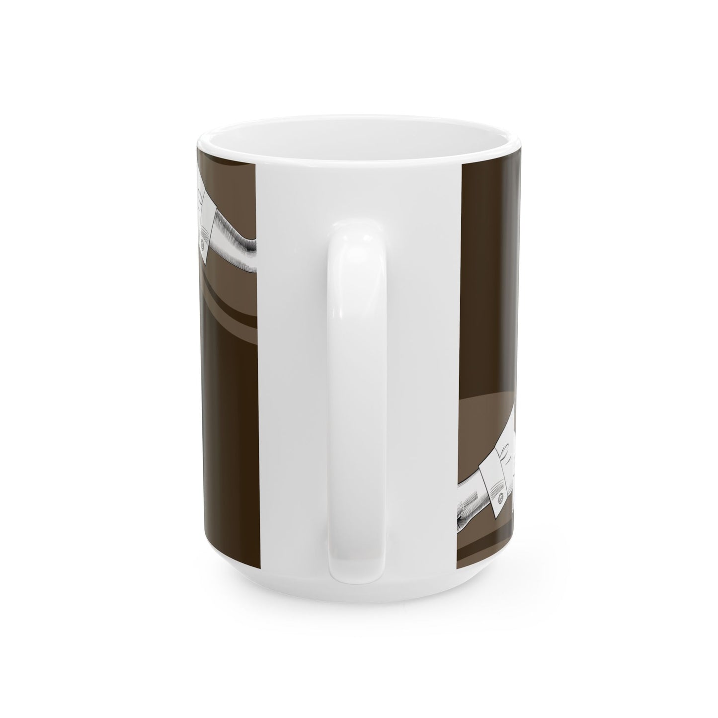 Elegant Coffee Pouring Ceramic Mug | Unique Gift for Coffee Lovers, Kitchen Decor, Art Mug, Hot Beverage Mug, Home & Office Use