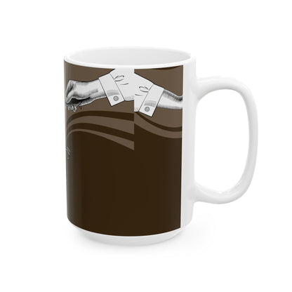 Elegant Coffee Pouring Ceramic Mug | Unique Gift for Coffee Lovers, Kitchen Decor, Art Mug, Hot Beverage Mug, Home & Office Use