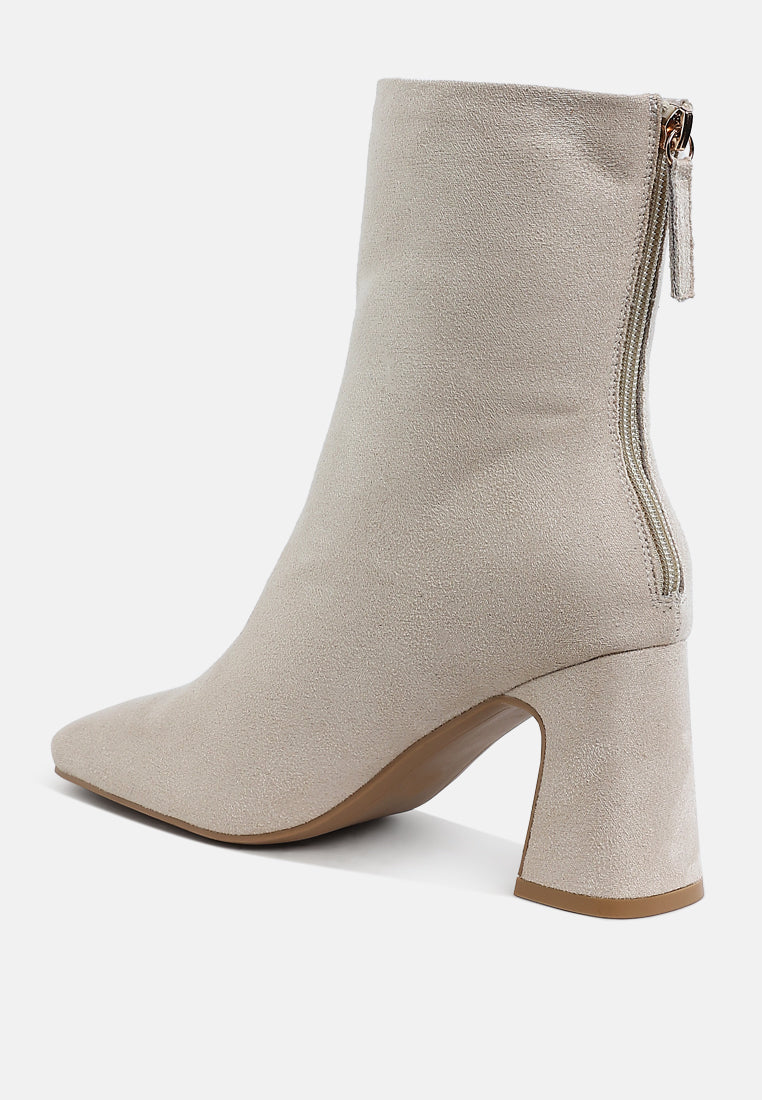Dimri Square Toe Microfiber Ankle Boots