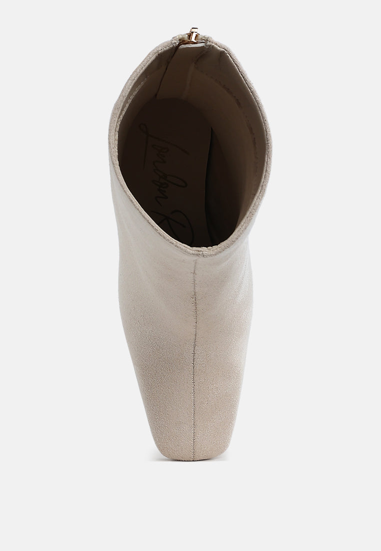 Dimri Square Toe Microfiber Ankle Boots