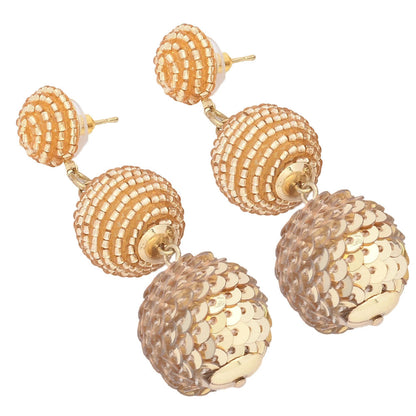 Colorful Beaded Earrings,Hoop Dangle Earrings, Bohemia Drops Earrings, Tassel Earrings FER1027